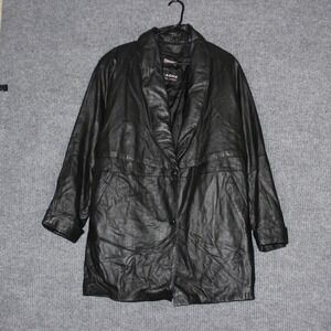 Wilsons The Leather Experts Black Leather Jacket‎ Mens Medium Thinsulate Lined